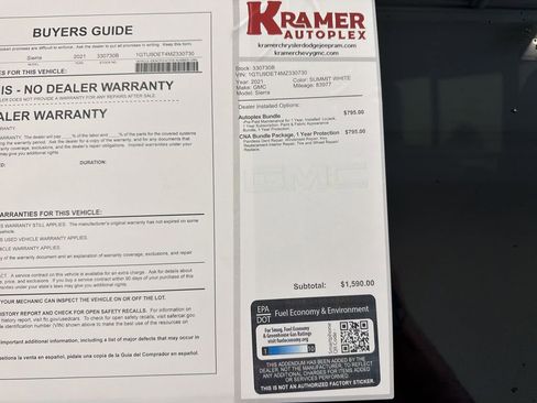 Used 2021 GMC Sierra 1500 SLT w/ SLT Convenience Package AWD/4WD image 35