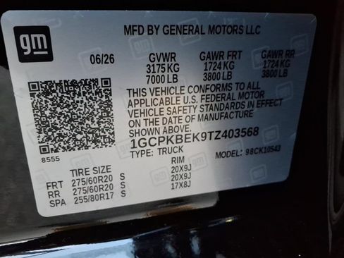 New 2026 Chevrolet Silverado 1500 Custom w/ Turbomax Blackout Package AWD/4WD image 25