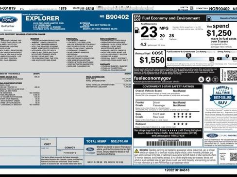 Used 2022 Ford Explorer Limited w/ Equipment Group 301A RWD image 34
