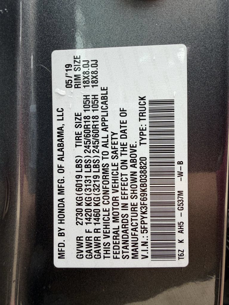Used 2019 Honda Ridgeline RTL-T image 30