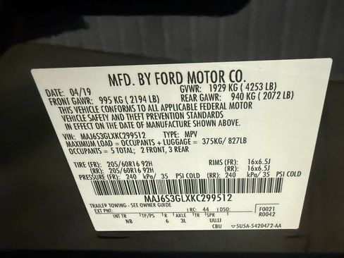 Used 2019 Ford EcoSport SE w/ SE Convenience Package AWD/4WD image 43