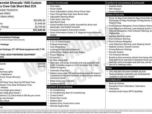 New 2026 Chevrolet Silverado 1500 Custom Trail Boss AWD/4WD image 31