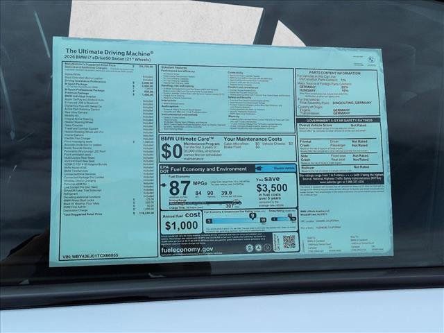 Used 2026 BMW i7 eDrive50 w/ M Sport Package RWD image 18