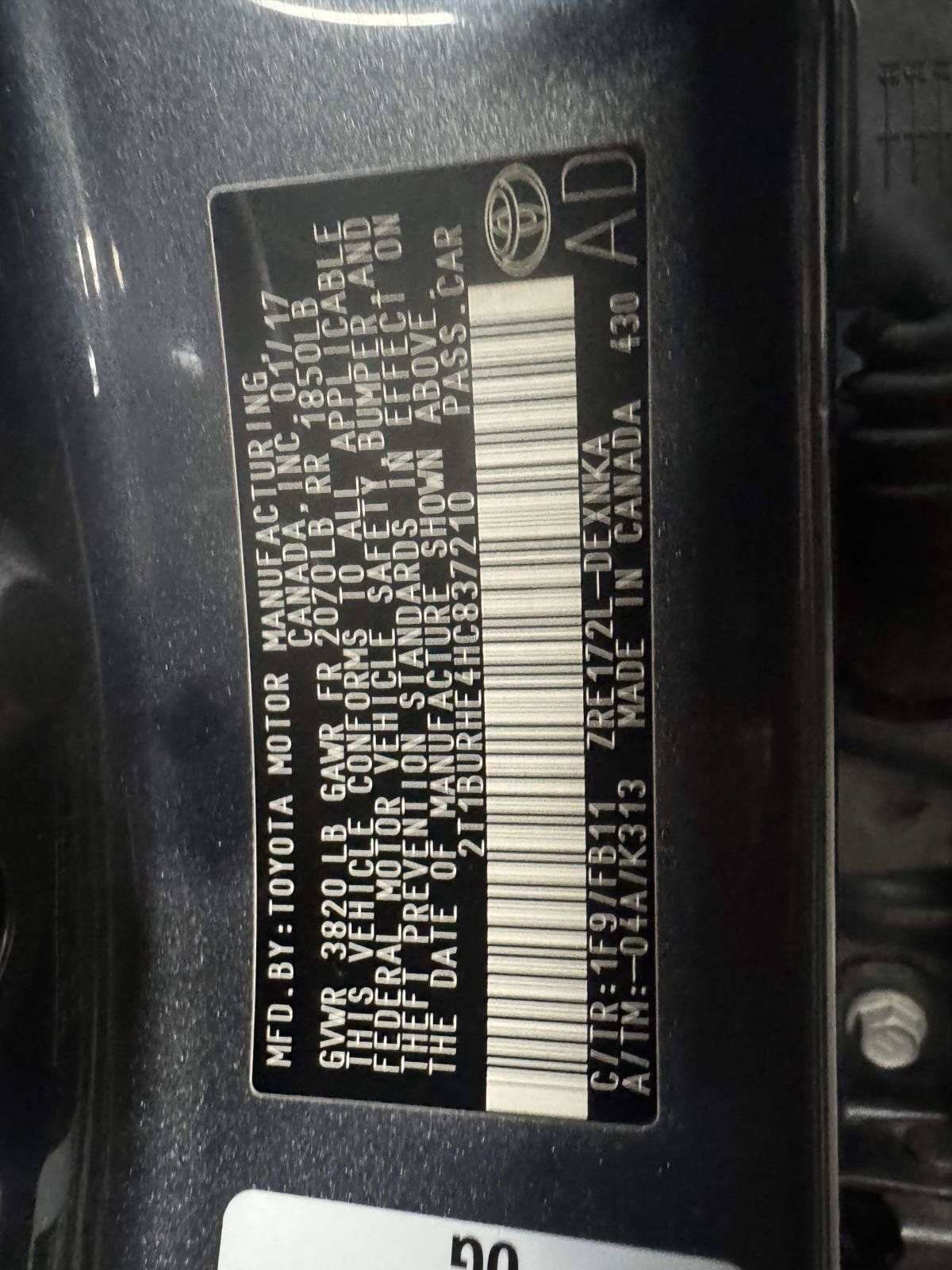 Used 2017 Toyota Corolla LE w/ Body Protection Package FWD image 32
