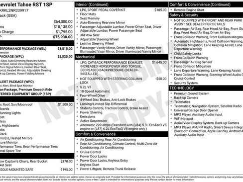 Used 2022 Chevrolet Tahoe RST w/ Sport Performance Package AWD/4WD image 24