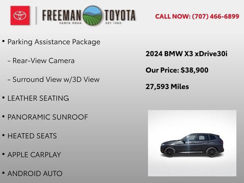 Used 2024 BMW X3 xDrive30i w/ M Sport Package AWD/4WD image 10