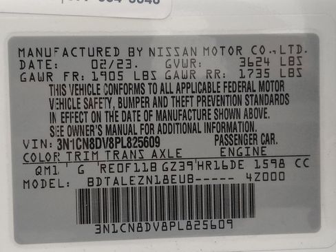 Used 2023 Nissan Versa S FWD image 33
