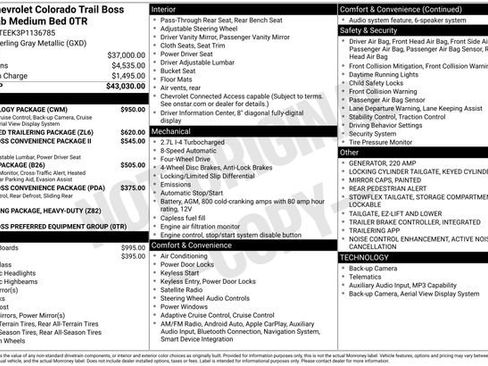 Used 2023 Chevrolet Colorado Trail Boss w/ Technology Package AWD/4WD image 6