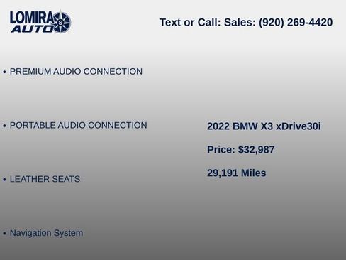Used 2022 BMW X3 xDrive30i AWD/4WD image 7