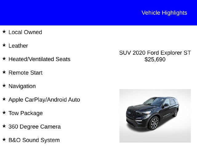 Used 2020 Ford Explorer ST AWD/4WD image 2