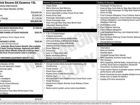 Used 2022 Buick Encore GX Essence w/ Experience Buick Package AWD/4WD image 46