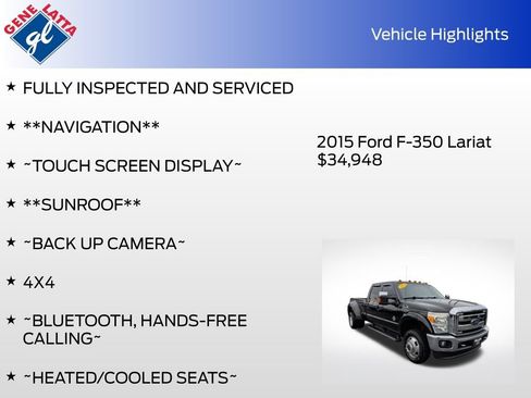 Used 2015 Ford F350 Lariat w/ Lariat Ultimate Package AWD/4WD image 34