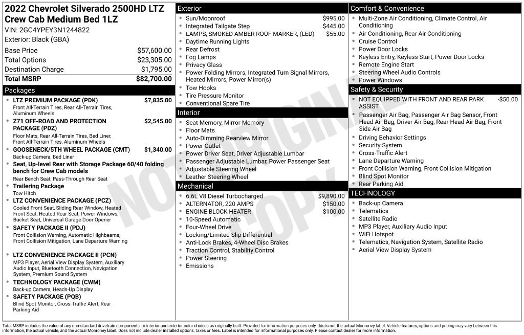Certified 2022 Chevrolet Silverado 2500 LTZ w/ LTZ Premium Package AWD/4WD image 16