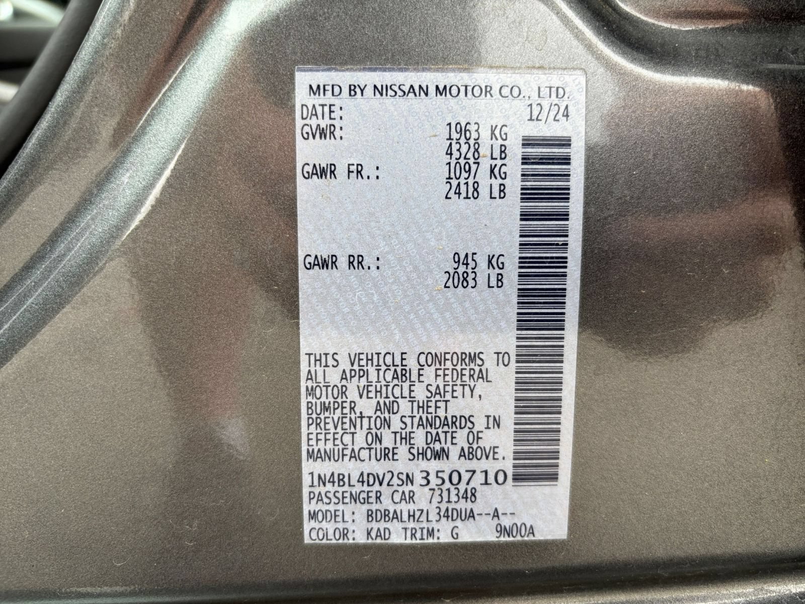 Used 2025 Nissan Altima 2.5 SV FWD image 29