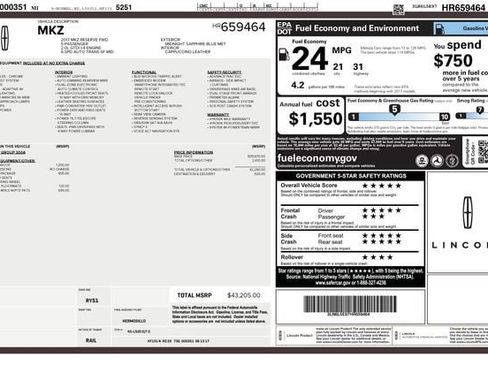 Used 2017 Lincoln MKZ Reserve w/ Climate Package image 34