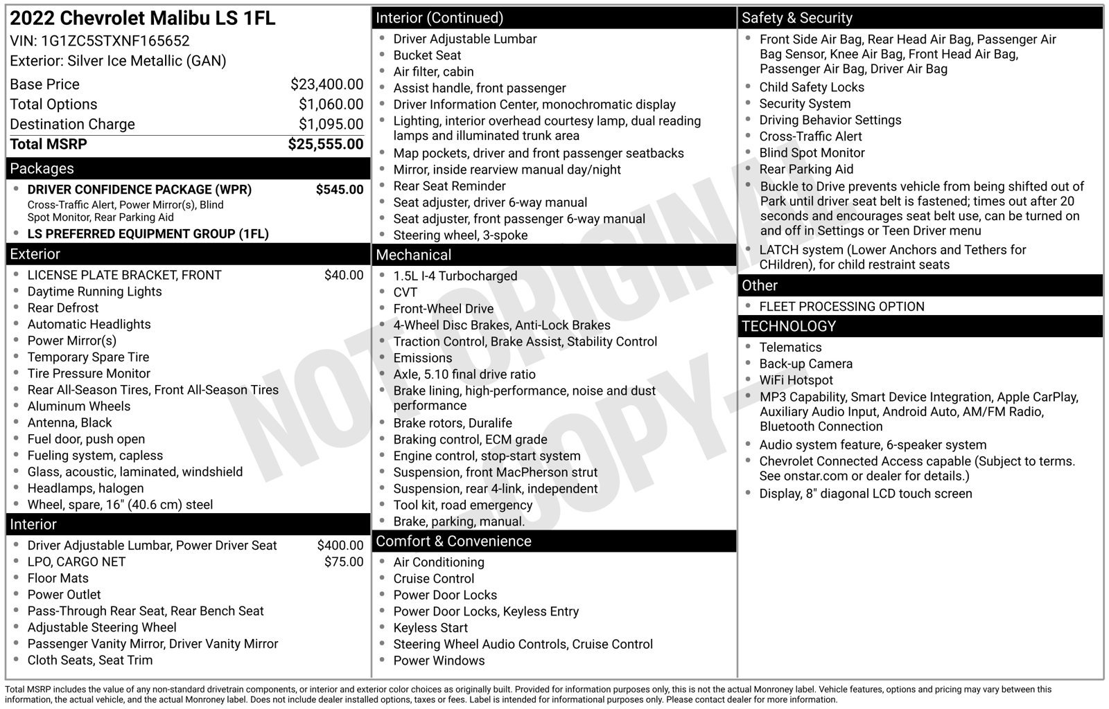 Used 2022 Chevrolet Malibu LS FWD image 5