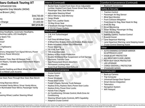 Used 2025 Subaru Outback Touring XT image 45