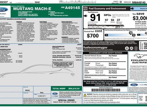 Used 2022 Ford Mustang Mach-E Premium AWD/4WD image 7