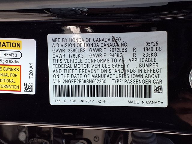 Used 2025 Honda Civic Sport image 9