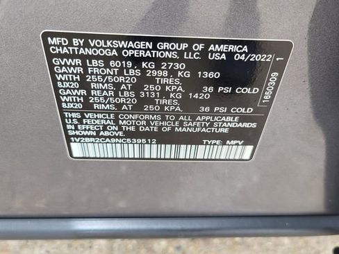 Used 2022 Volkswagen Atlas SEL AWD/4WD image 32