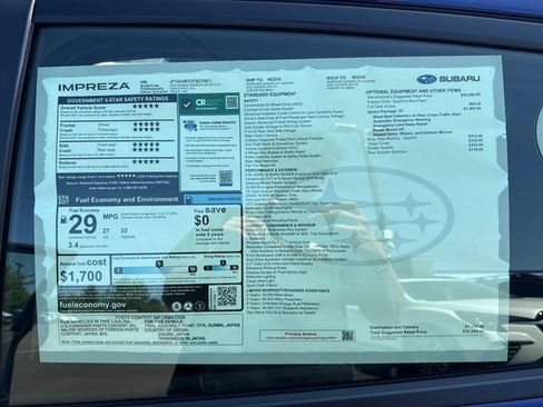 New 2026 Subaru Impreza 2.0i Sport AWD/4WD image 33