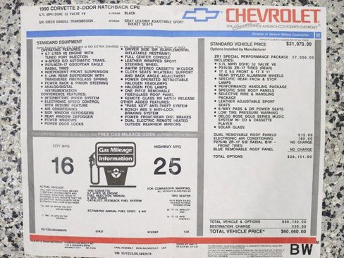 Used 1990 Chevrolet Corvette ZR-1 image 2