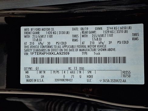 Used 2019 Ford Ranger XLT w/ Bed Utility Package AWD/4WD image 27