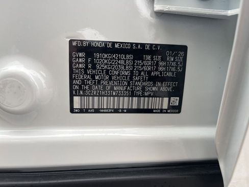 New 2026 Honda HR-V LX image 5