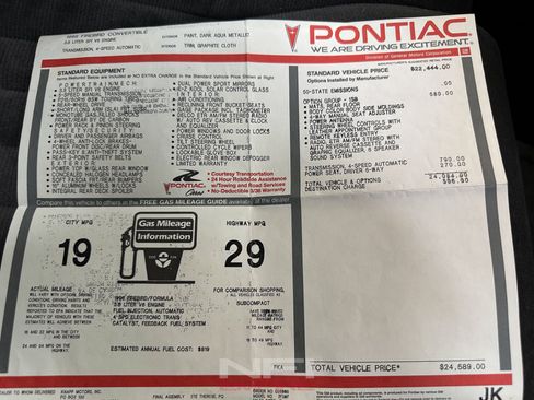 Used 1996 Pontiac Firebird Convertible RWD image 44