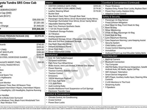 Certified 2024 Toyota Tundra SR5 w/ TRD Off-Road Premium Package AWD/4WD image 42