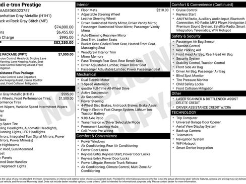 Used 2019 Audi e-tron Prestige w/ Prestige Package image 6