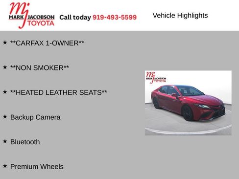 Used 2022 Toyota Camry XSE w/ Navigation Package image 6