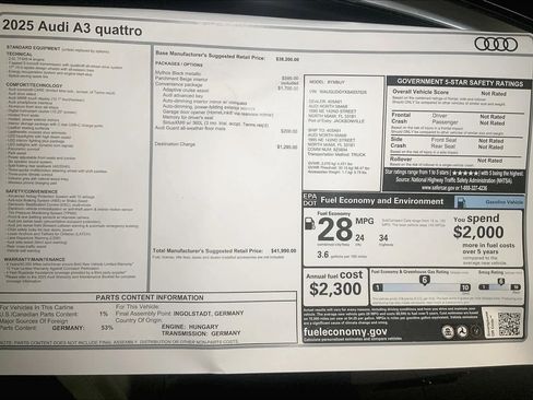 New 2025 Audi A3 2.0T Premium w/ Convenience Package image 18