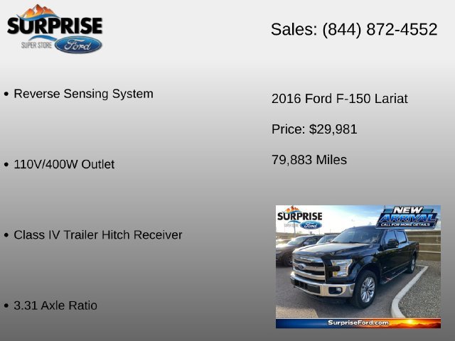 Used 2016 Ford F150 Lariat w/ Equipment Group 501A Mid AWD/4WD image 17