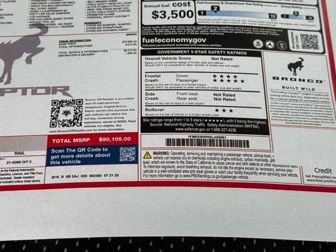 Used 2025 Ford Bronco Raptor AWD/4WD image 65