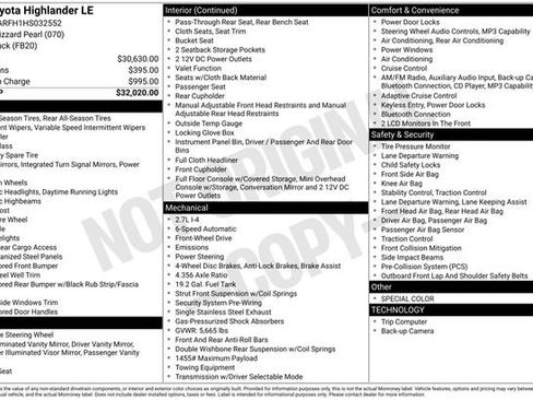 Used 2017 Toyota Highlander LE FWD image 2