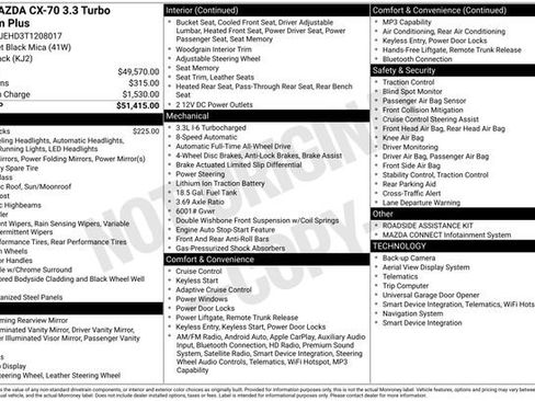 New 2026 MAZDA CX-70 3.3 Turbo w/ Premium Plus Pkg AWD/4WD image 4