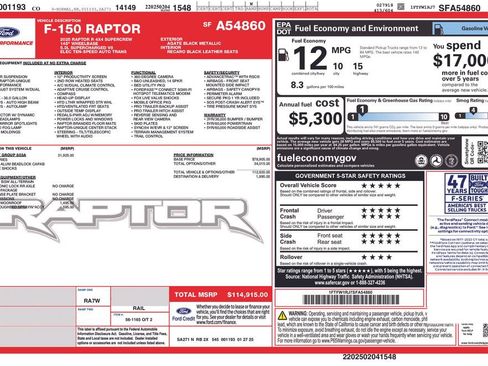 Certified 2025 Ford F150 Raptor w/ Equipment Group 803A Raptor R AWD/4WD image 46