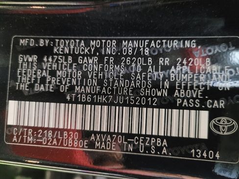 Used 2018 Toyota Camry XSE w/ Audio Package image 33