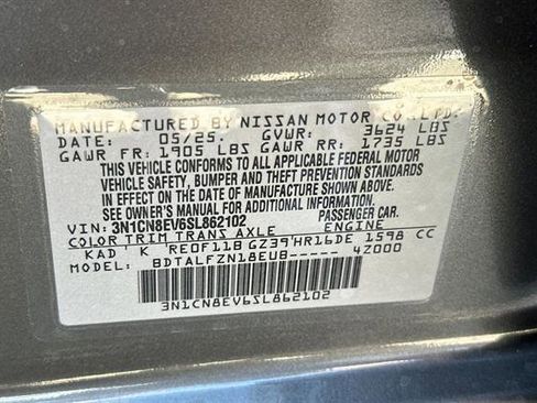 New 2025 Nissan Versa SV w/ Trunk Package image 22