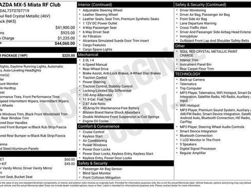 New 2026 MAZDA MX-5 Miata RF Club w/ Weather Package RWD image 6