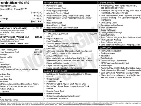 Used 2023 Chevrolet Blazer RS w/ Driver Confidence II Package FWD image 48