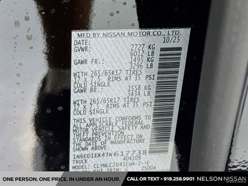 New 2026 Nissan Frontier SV w/ SV Convenience Package image 31