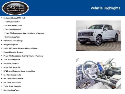 Used 2023 Ford F150 Lightning Lariat w/ Equipment Group 511A High image 8