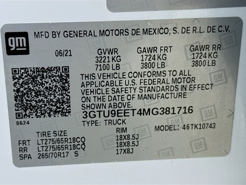 Used 2021 GMC Sierra 1500 AT4 w/ AT4 Preferred Package image 33