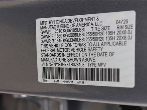 New 2026 Honda Pilot Touring image 25
