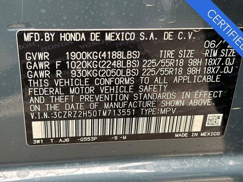 Certified 2026 Honda HR-V Sport image 34