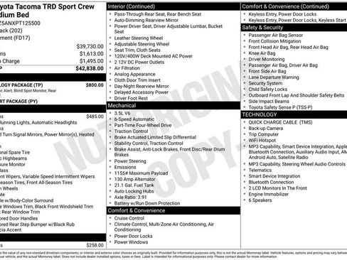 Used 2023 Toyota Tacoma TRD Sport w/ Technology Package AWD/4WD image 17