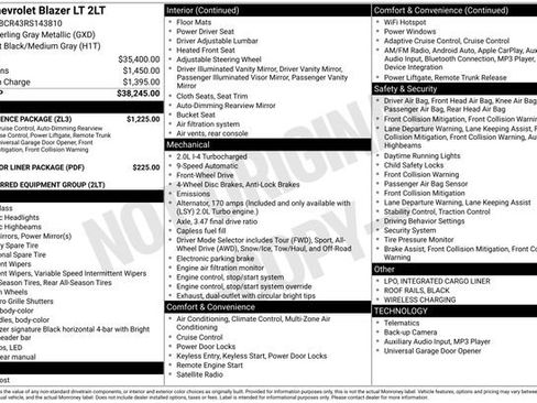 Used 2024 Chevrolet Blazer LT w/ Convenience Package image 31