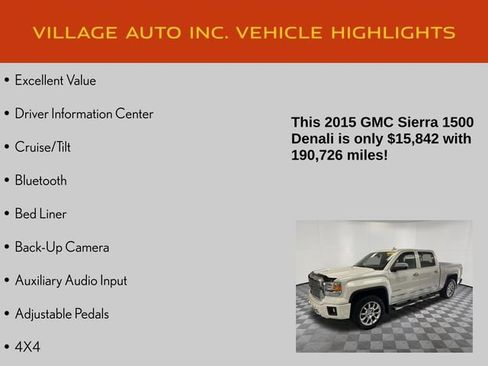 Used 2015 GMC Sierra 1500 Denali w/ Driver Alert Package AWD/4WD image 21